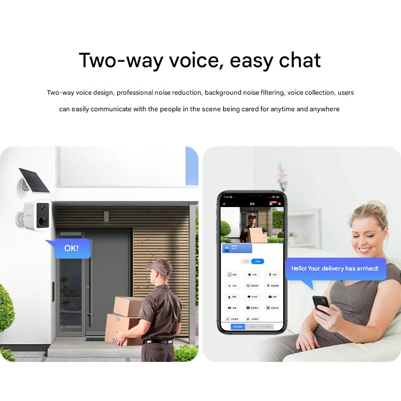 Faretto da 3 MP Batteria senza fili Telecamera Wi-Fi solare Telecamera di sicurezza esterna WiFi a bassissima potenza Visione notturna a colori