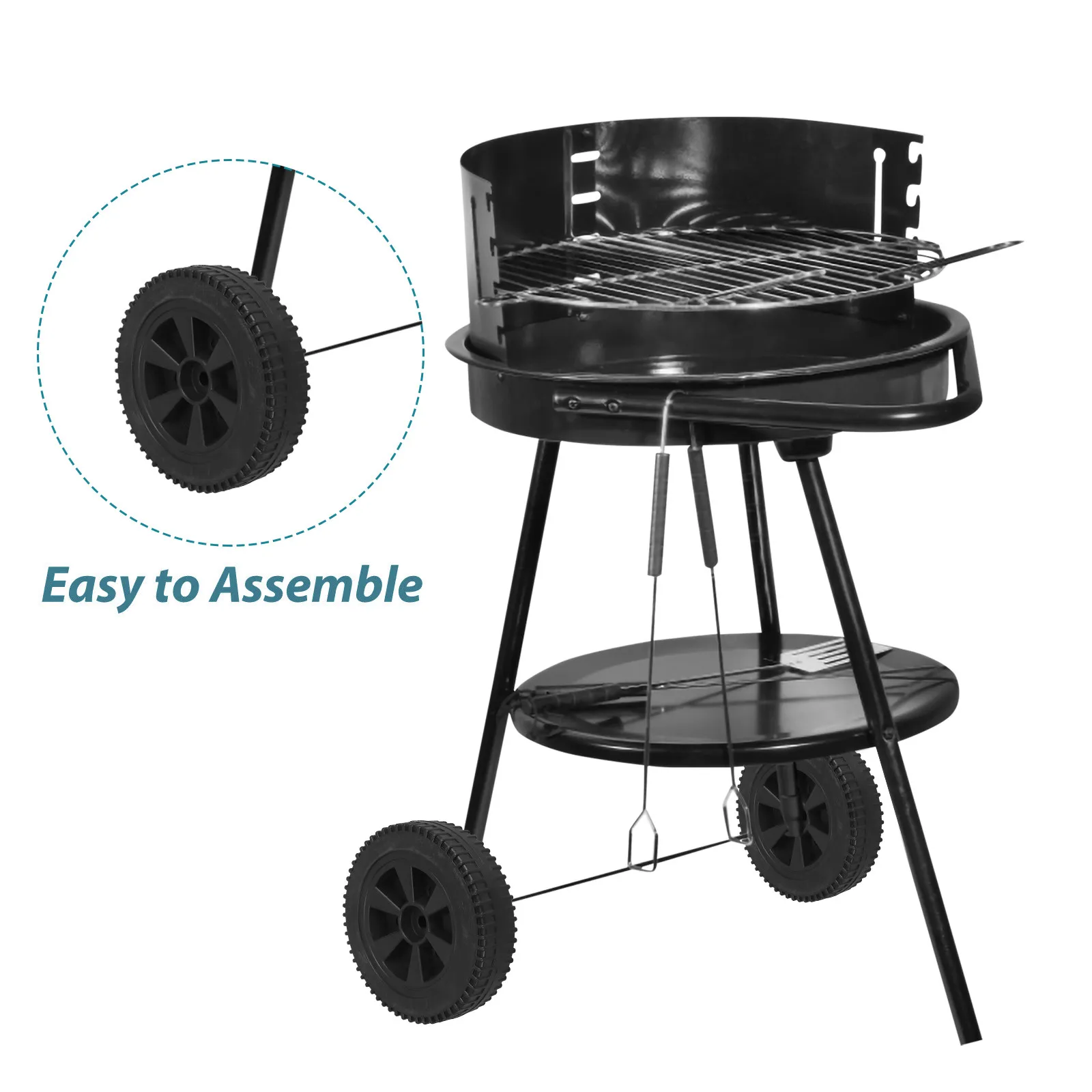 2 Pcs Grill Replacement Wheels For Bbq Barbecue Wheel Gas Grill Replacement Wheels Caster For Bbq Part Appliance Rollers Wheel
