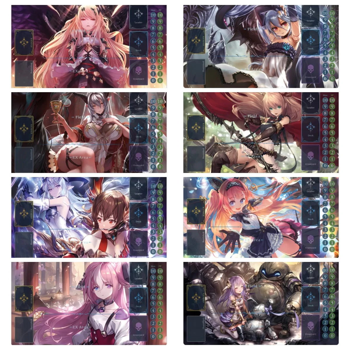 

60*35*0.2mm DIY Anime Game Shadow Verse Evolve TCG Card Mat Battle Against Arisa Luna Olivier Gabriel Anime Toys Gifts