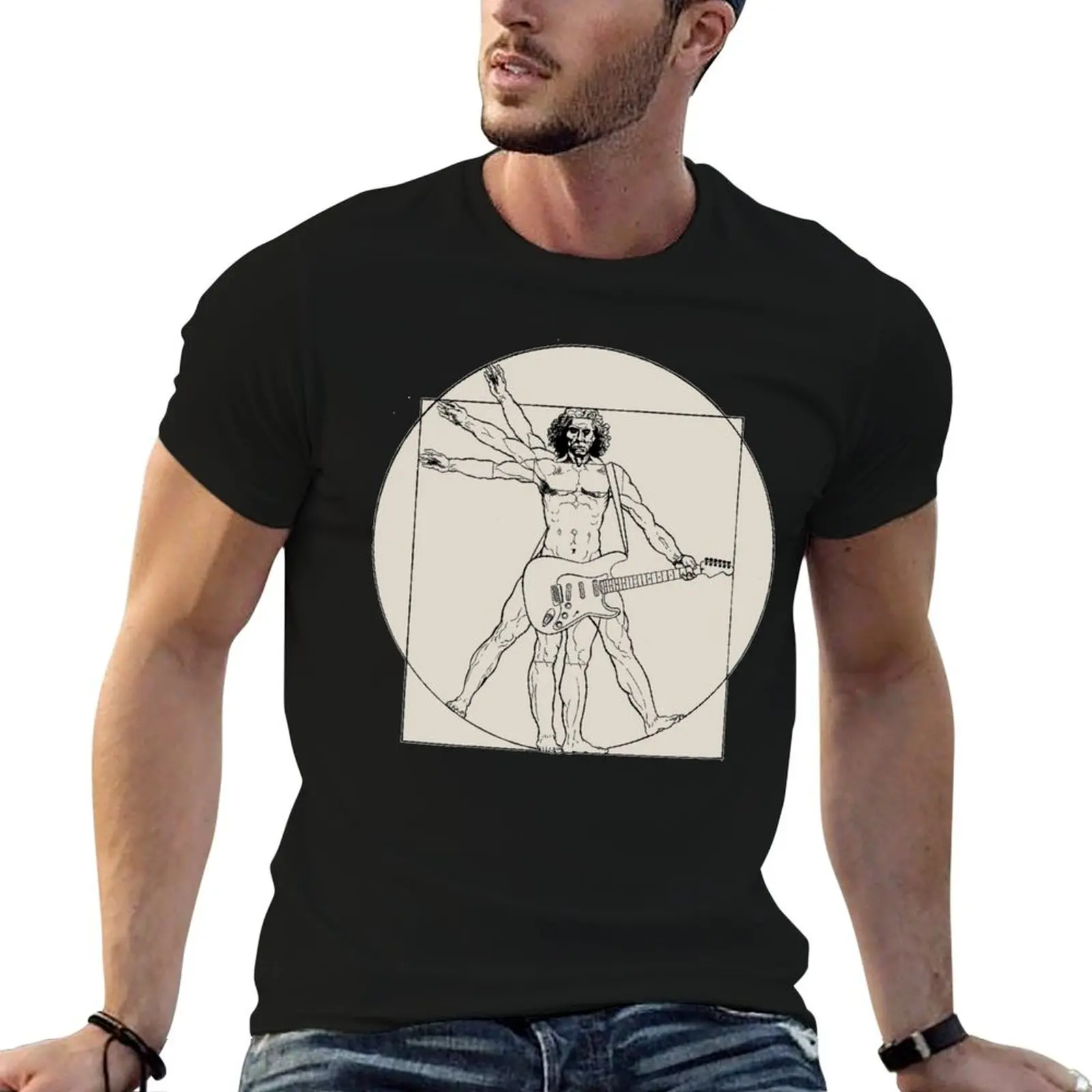 Vetruvian Rock Star T-Shirt cotton t shirts man 100% t shirt for man 100 percent cotton T-Shirt