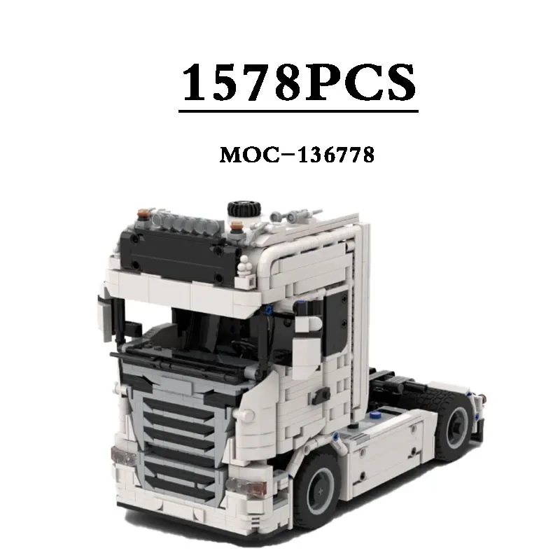 

MOC-136778 Truck Head 1:21 Trailer R730 Model Building Block Toy Splicing Block 1578PCS Christmas Gift Kids Birthday Gift