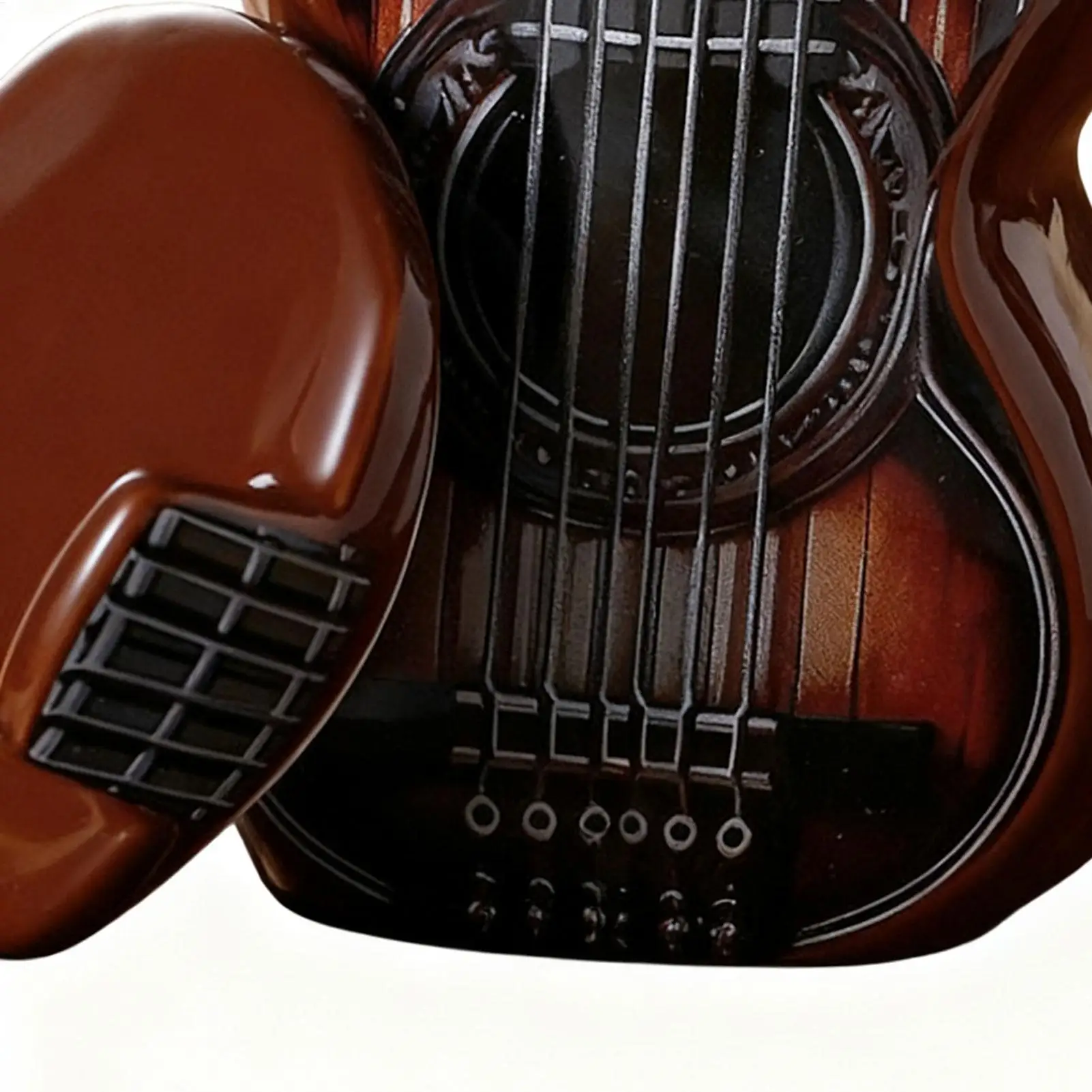 

Music Cup 500ml Large Capacity Guitar Water Bottle With Lid 3D Ceramic Coffee Mug For Tea Christmas Cafe Women Men Water Travel