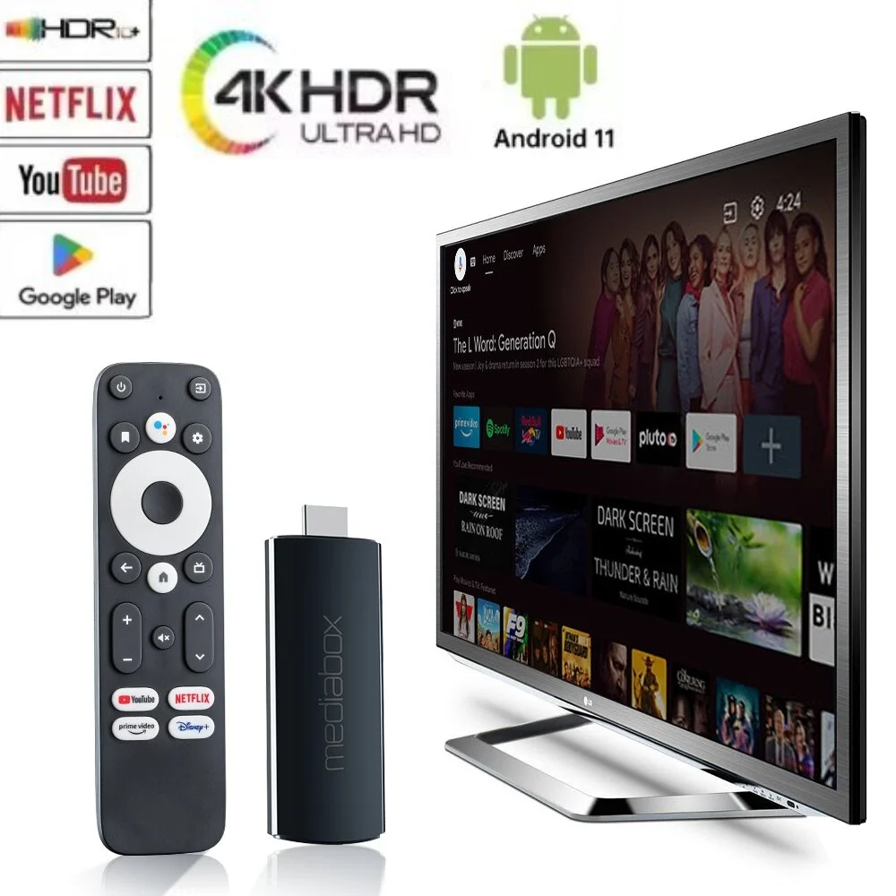

NEO TV Stick Android 11 TV Box Dual Wifi 1GB 8GB Support OTA 4K Google Assistant Media Player Wifi5 HDR10 Voice Remote S905Y4