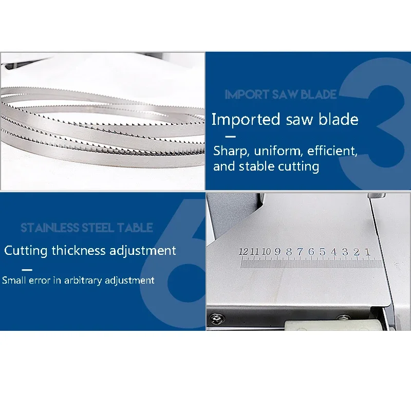 

Electric Meat Bone Saw Machine Cutting Maker Kitchen Chopper Food-Grade Stainless Steel Widely Used Supermarket Commercial