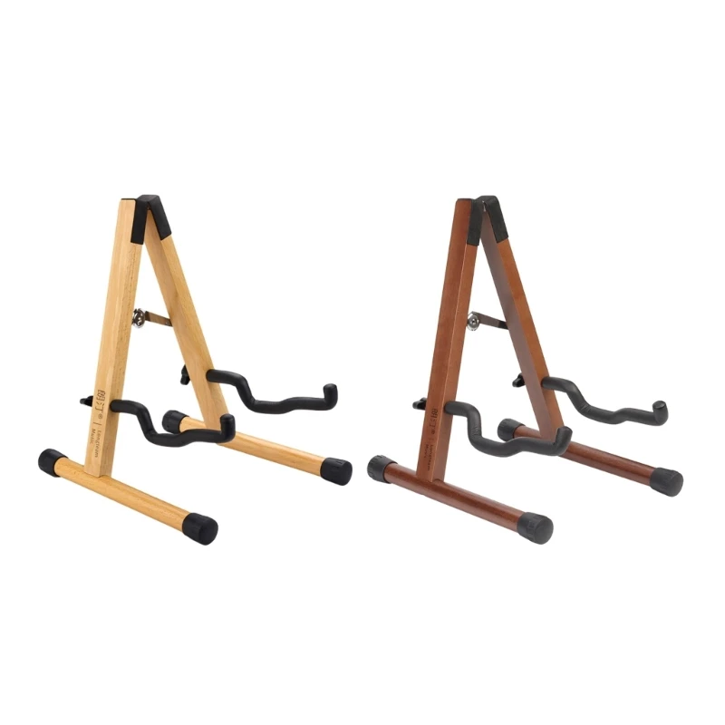 

Universal Folding Acoustic Guitar Stand Adjustable Wooden Floor Guitar Holder Portable A-Frame Musical Instrument Stand E56D