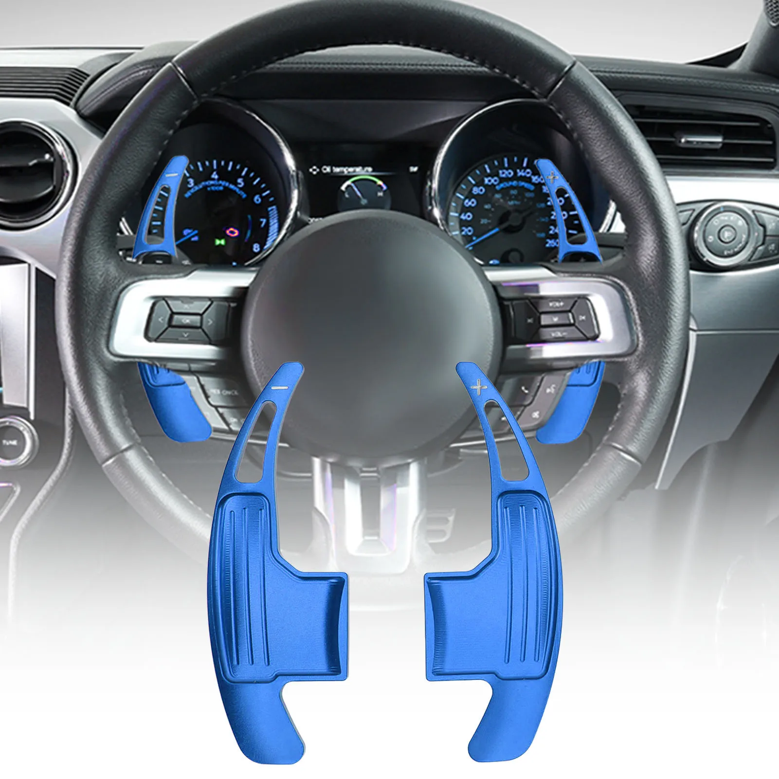 1 Paar Aluminium Paddle Shifter Verlenging Voor Ford Mustang V6 Ecoboost Gt Shelby 2015 2016 2017 2018 2019 2020 2021 2022