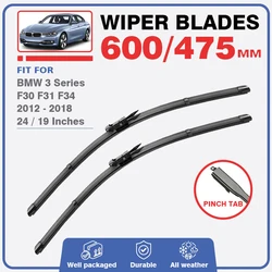 For BMW 3 Series F30 F31 F34 GT 2012-2018 Car Wiper Blades Brushes Windshield Windscreen Accessories Washer 335i 328i 320d 340i