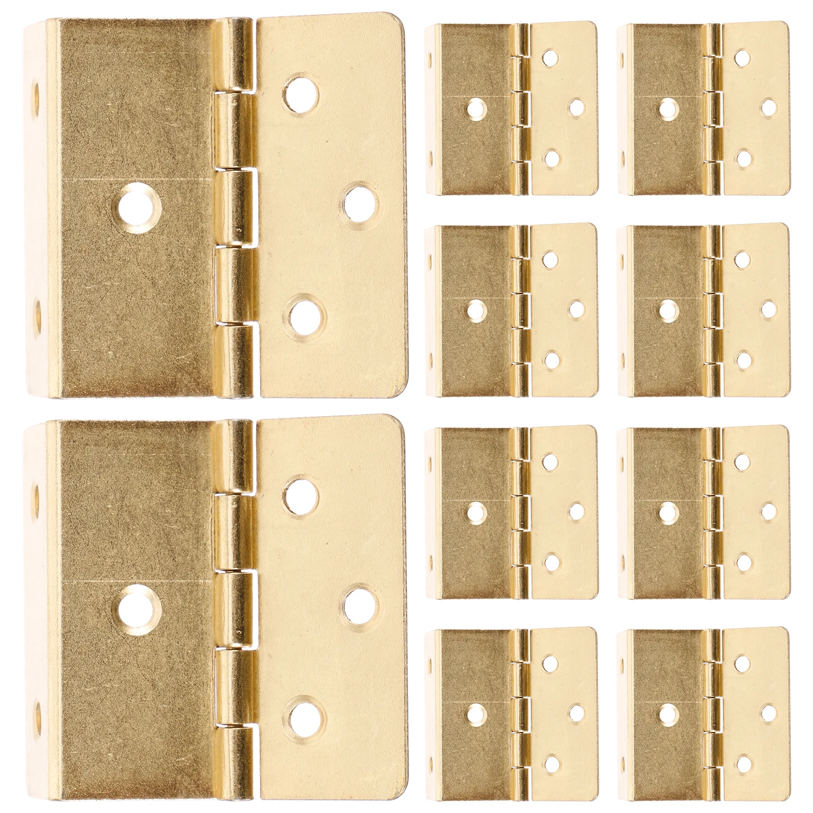 

10pcs Golden -fold Hinges for Furniture Cabinet Doors Wardrobes Wooden Boxes Vintage Durable Hardware