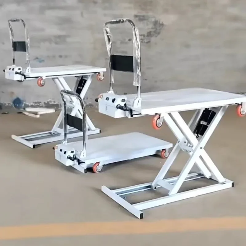 

Electric hydraulic truck lift flatbed truck, handling lifting platform truck 2 × 6 thickened scissors and forks