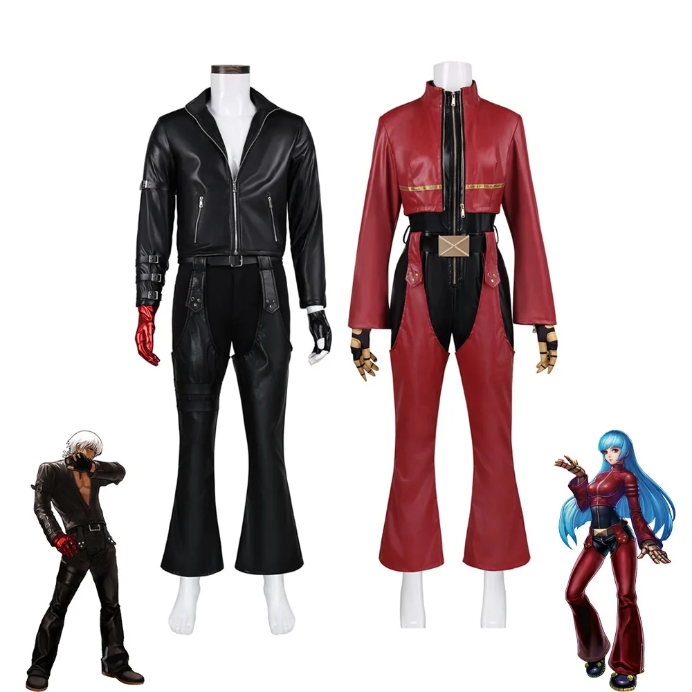 The King of Fighters K’ Kula cosplay leather outfit KOF fighting game jacket full set cosplay costume