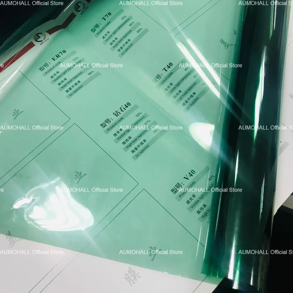 

1m x 10m Green 68% VLT Windscreen Front Window Tint Solar Protection Film Foils Car Auto House IR 21% UV 82%