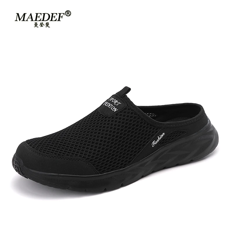 MAEDEF Home Half Slippers for Men Comfortable Bedroom Mesh Breathable Slipper Men's & Women's Shoe Outdoor Men's Slipper Sandals