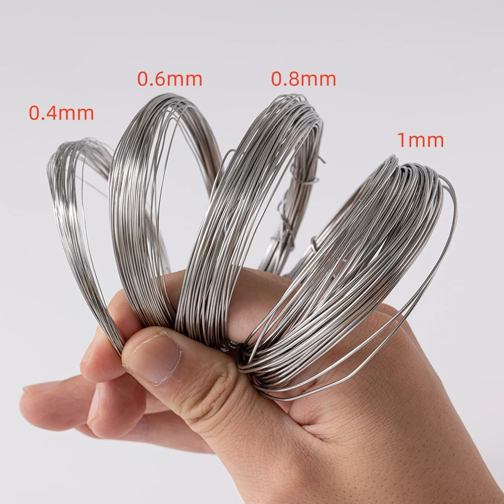 10m 0.3-1mm Stainless Steel Wire Bailing Snare Wire Wrapping Cord String for DIY Craft Jewelry Making Components Accessoires