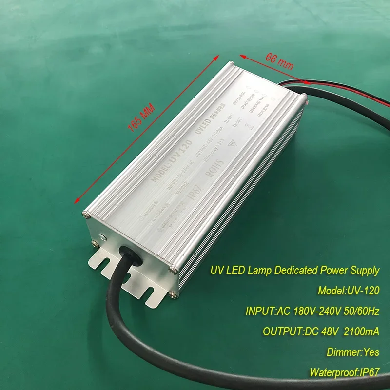 

2.1a 100w Ip67 Waterproof Constant Current Source For Uv Led Module Gel Curing Lamps Input Ac 180v-240v Output Dc48v 2100ma