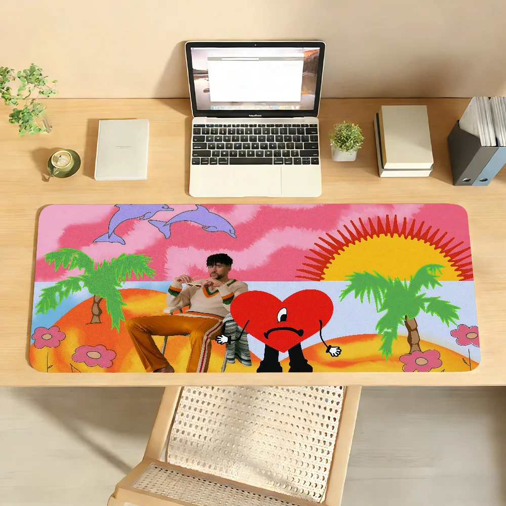 

Коврик для мыши Rapper B-Bad B-BunnyS, нескользящий, с фиксирующим краем, для ПК и ноутбуков, резиновый, для офиса, клавиатуры, большой игровой коврик XXL