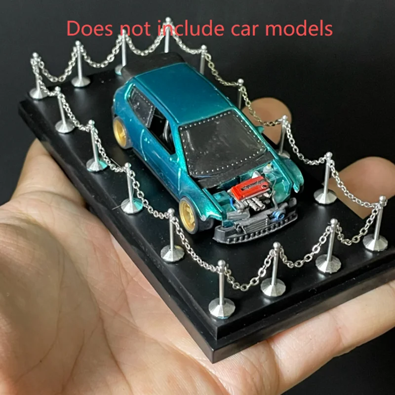 1:64 Scale Auto Show Barrier Fence Model Scene Accessory Set Display Static Decorative Display
