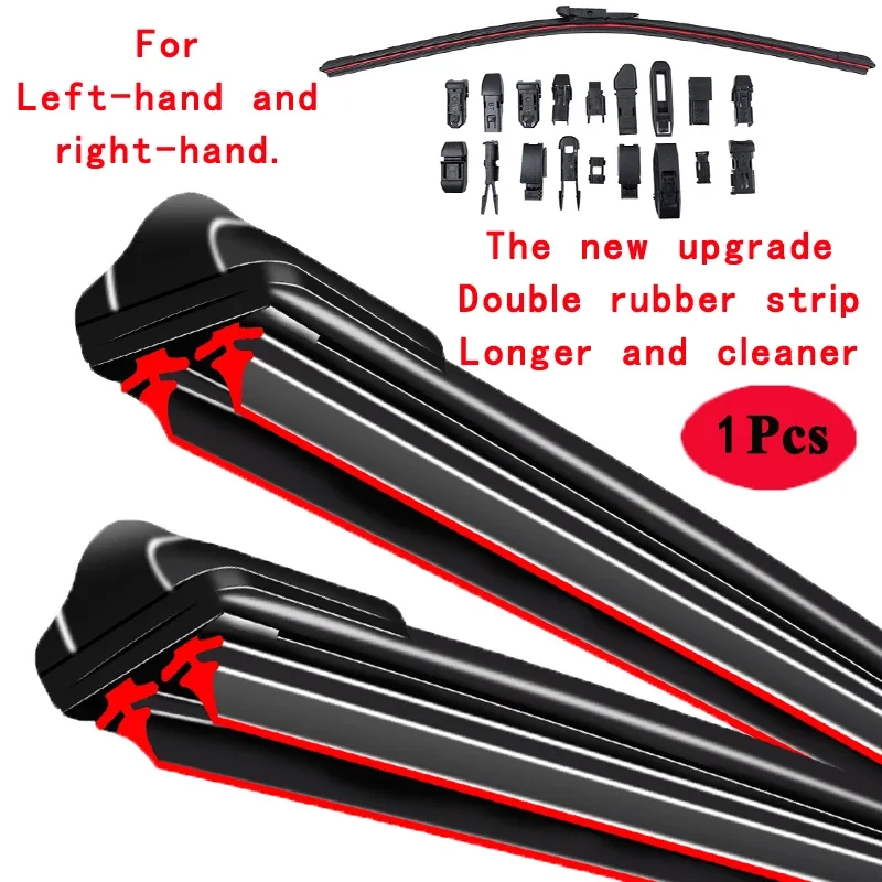 

Car Windshield Wiper Blades Universal Soft Double Layer Rubber Frameless Bracketless Brushes Accessories Windscreen Window Front