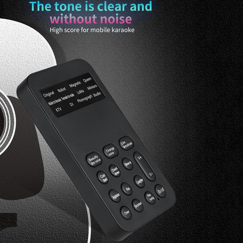 S9 Voice Changer 12 Voice Changing Modulator With Adjustable Voice Functions Phone Computer Sound Card Mic Tool, Durable