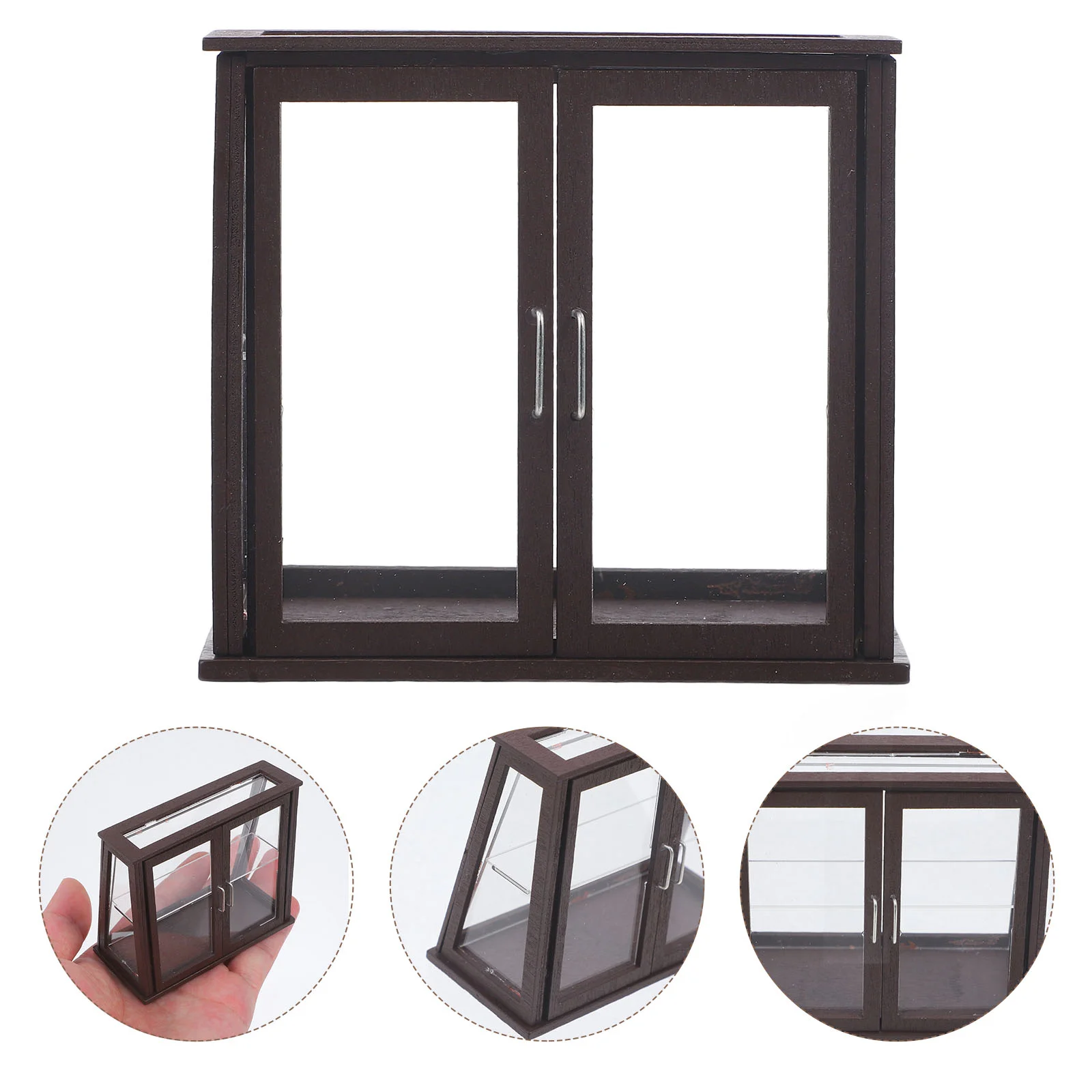 Dollhouse Cake Cabinet Shelf Miniature Bakery Ornament Store Cupboard Model Cabinets Accessory Acrylic Supplies Dessert