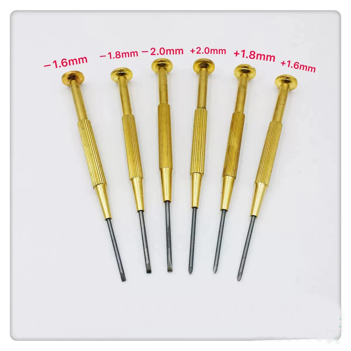 20pcs/lot Precise Slot Screwdriver Drill Bit Flat/Phillips Blade Copper For Watch Phone Clock Computer Repairing Manual Tools
