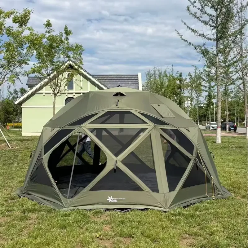 Outdoor Camping Tent Water-Resistant Mountaineering Travel Professional Oversized Extended Type Four-Season Single Layer Two