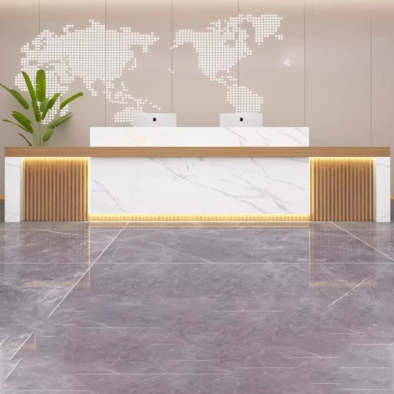 

Luxury Business Reception Desk Counter Hairdressing Modern Reception Desk Business Beauty Salon Bancone Per Negozio Furniture