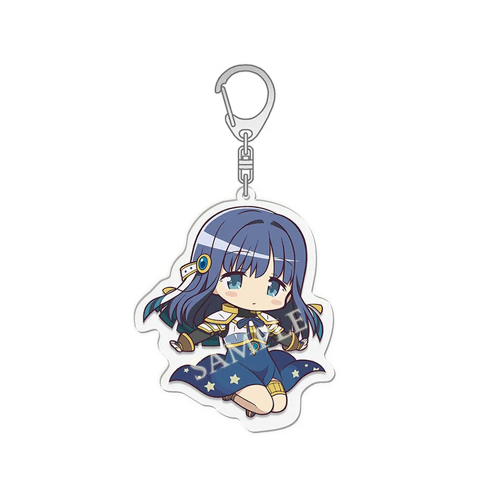 Anime Magi Madoka Magica Acrylic Keychain Kaname Akemi Homura Miki Sayaka Tomoe Mami Kyoko  HD Figures  KeyRing Pendant Gift
