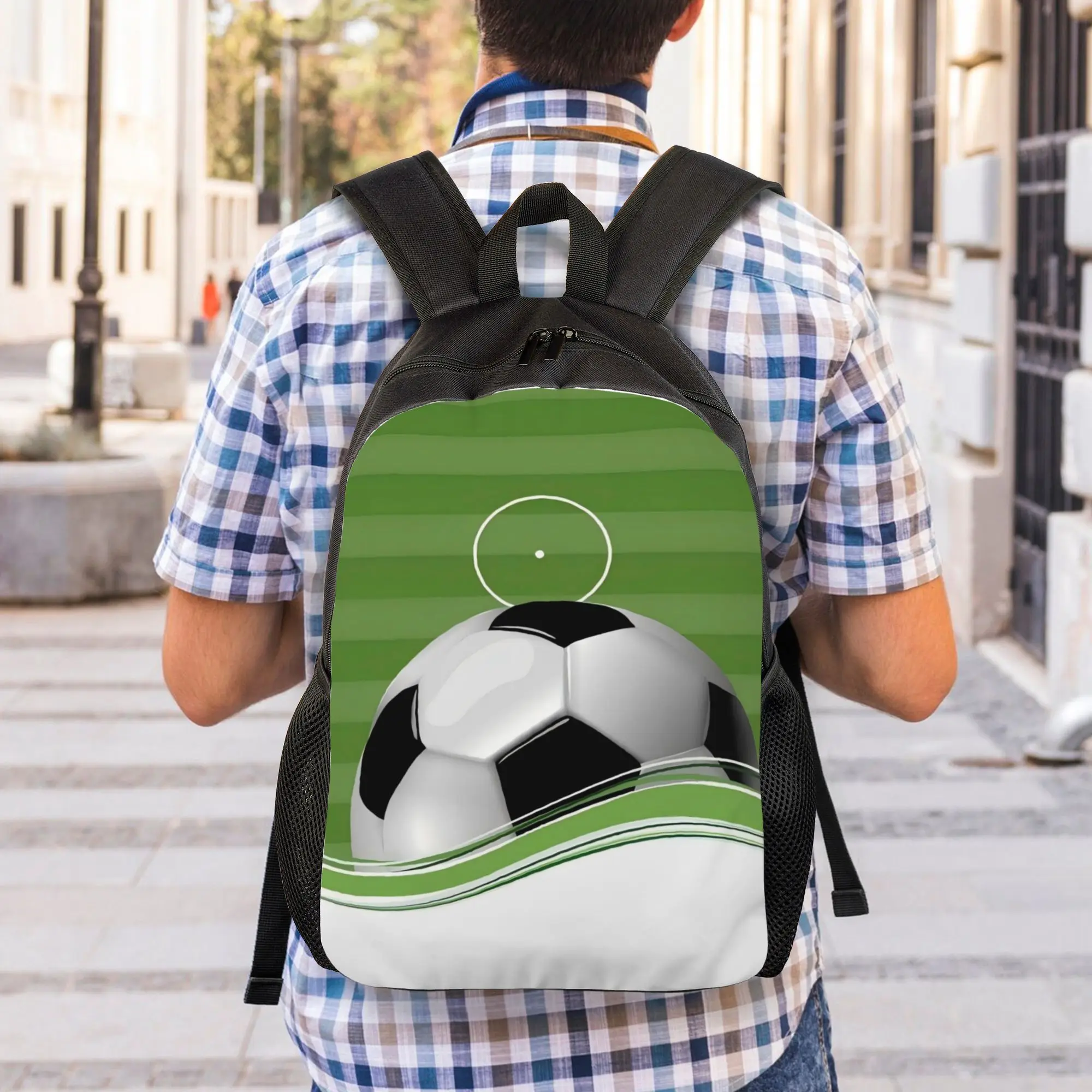 Daypack Back to school season Soccer Football Fan Merch 9  Harajuku Design Backpack