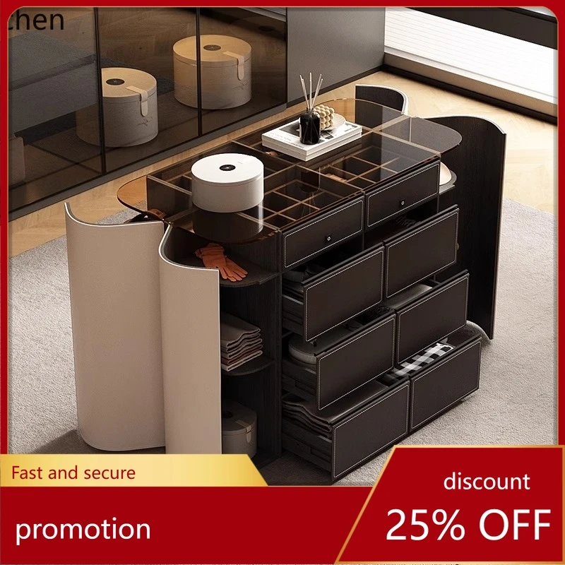 

HT cloakroom Nakashimadai light luxury double-sided curved jewelry storage display chest