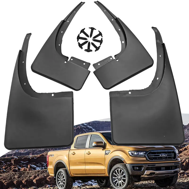 For 11-19 Ford ranger black car mudguard  Reduce dust Resist tire dirt car accessories tools