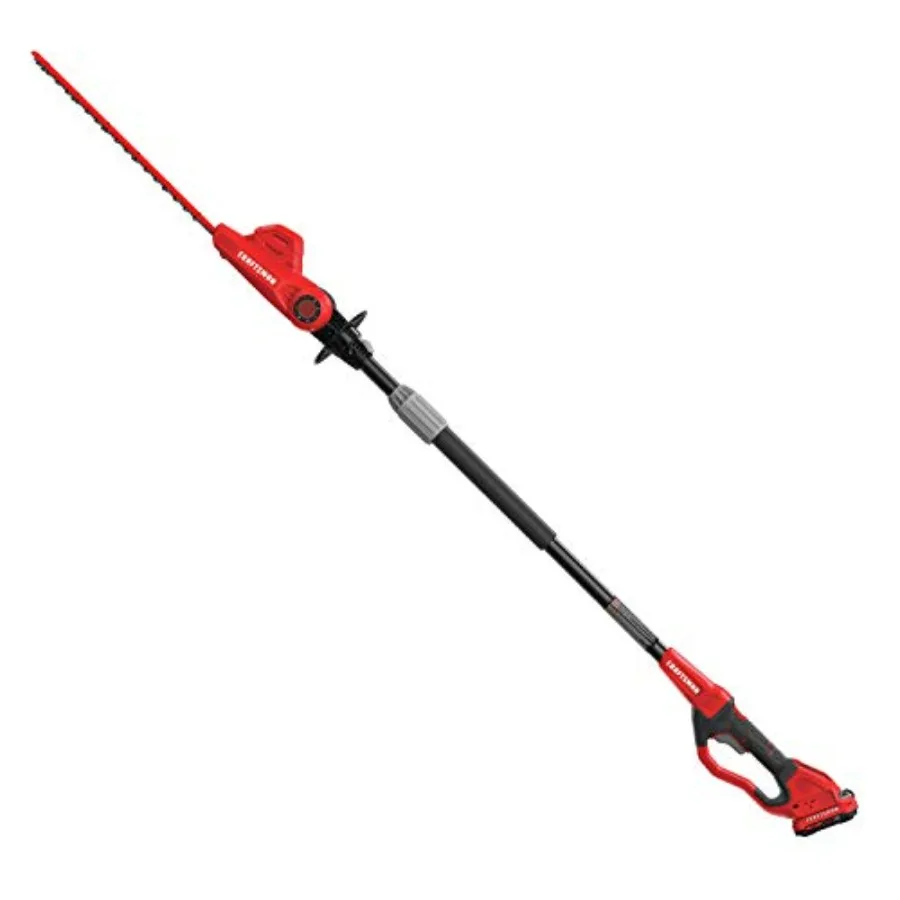 

V20 Pole Hedge Trimmer Cordless 18-Inch Battery and Charger Included Hedge Trimmer with Extension Pole Up to 11 Ft Extended Rea