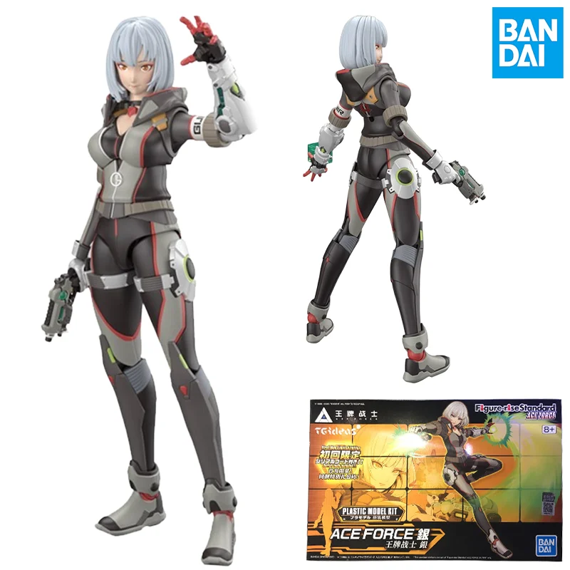 

BANDAI оригинальная серия Figure-rise, серебряная аниме-фигурка в сборе, украшение для рабочего стола, модель игрушки, Коллекционная модель