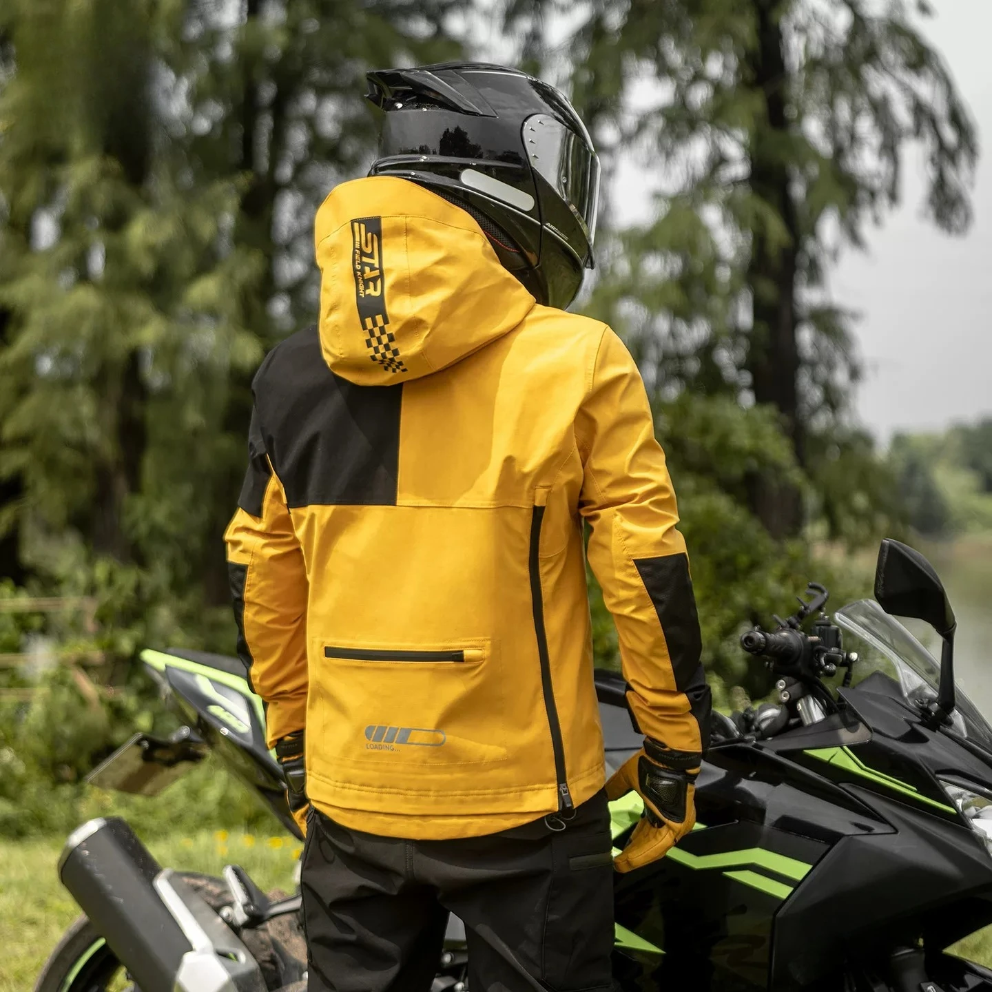 Fashion motorcycle four season riding clothes for men and women windproof waterproof warm commuting detachable inner liner