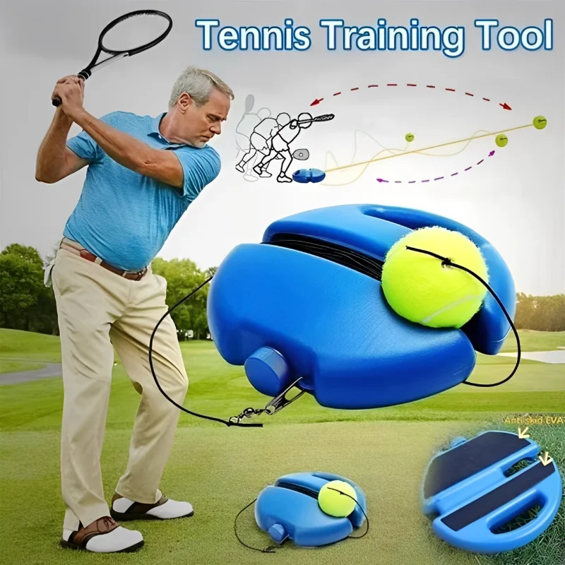 

Single Player Tennis Trainer With Line Return Self Practice Tennis Racket Beginner Set Tennis Equipment Sparring Device