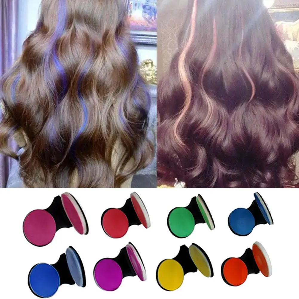 8pcs DIY Women Pastels Salon Portable Beauty Dye Colorful Hair Styling Paint Colors Hair Color Chalk Powder Temporary Hair Spray