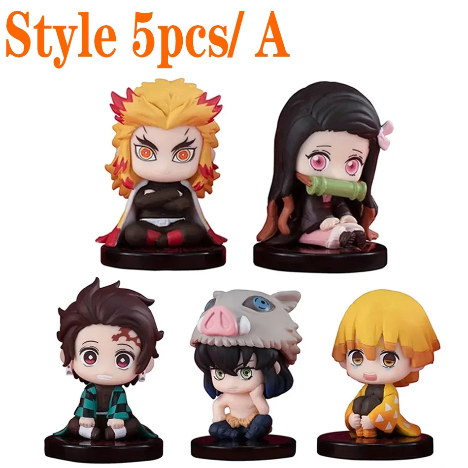 10 pz/set Demone Slayer Tanjiro Kamado Nezuko Anime Figura Del Fumetto Creativo Modello Personalizzato Ornamento Giocattolo A Sorpresa Regalo