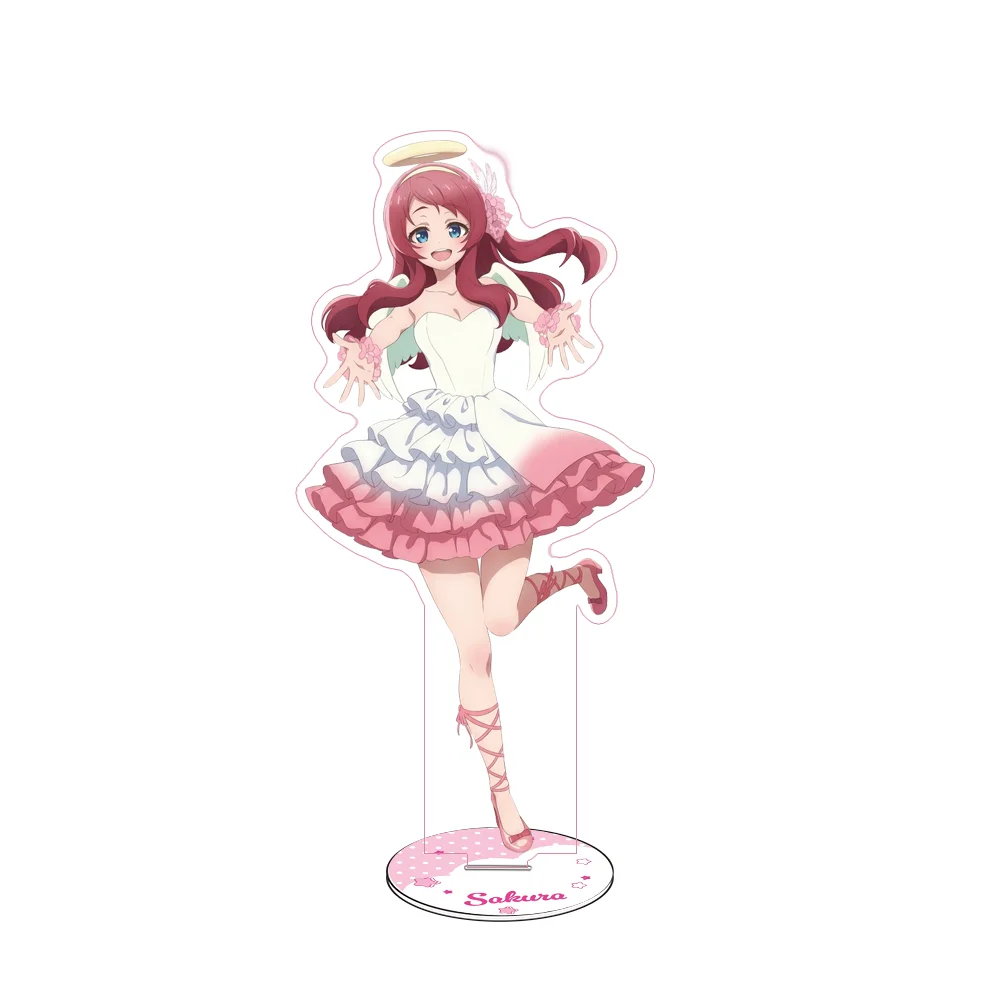 Zombie Land Saga Sakura Minamoto Saki Nikaido Angle 15CM Acrylic Stand Keychain 2026 New Anime Stand Desktop Decor Gift