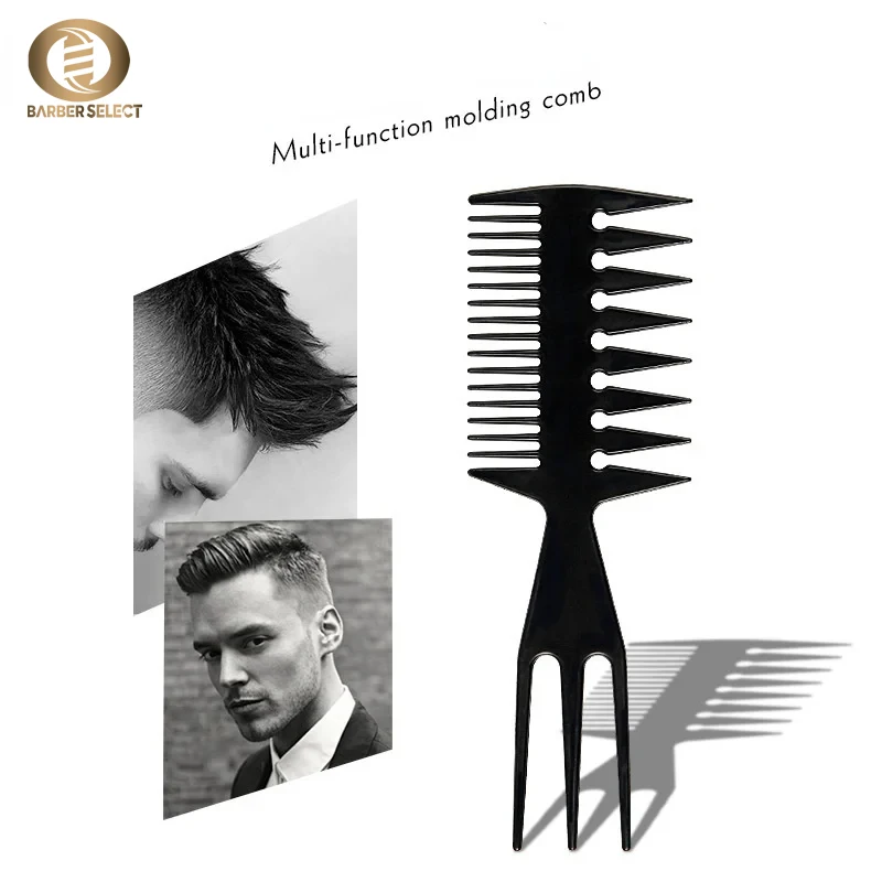 Professional Double Side Tooth Combs Fish Bone Shape Hair Brush Barber Hair Dyeing Cutting Coloring Brush Man Hair styling Tool