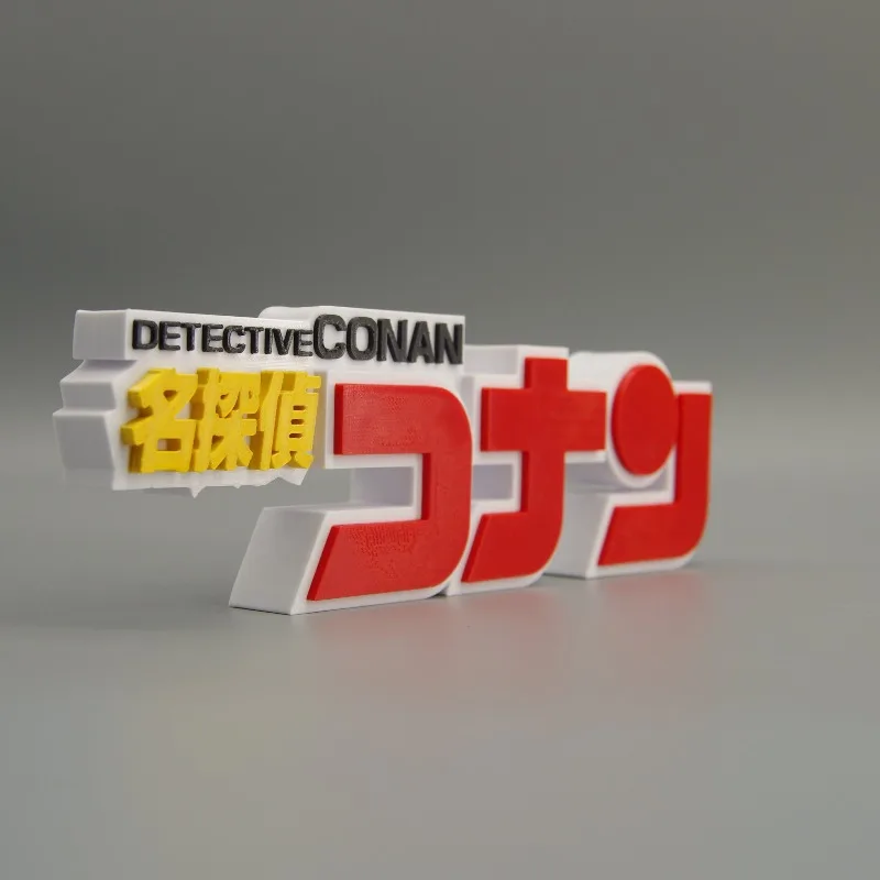 Animation Detective Conan 3D Font Stand Badge Logo Mouri Ran Haibara Ai Cosplay Character Exhibition Model Ornament Toy Gifts