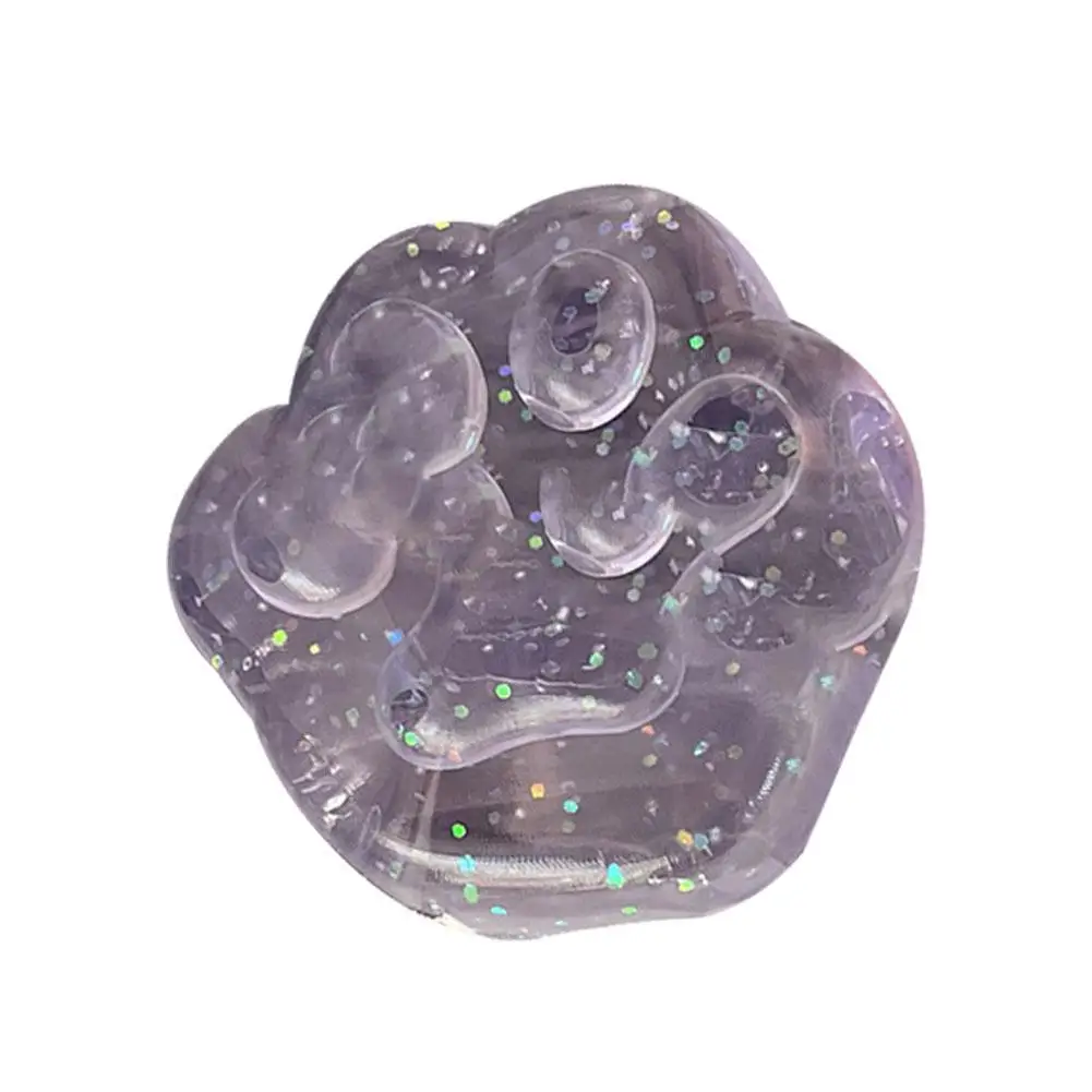 Mini Cat Paw Transparent Fidget Toy Ice Block Stress Toy Kids Squeeze Gifts Toy Ball Stress Relief Z7D5