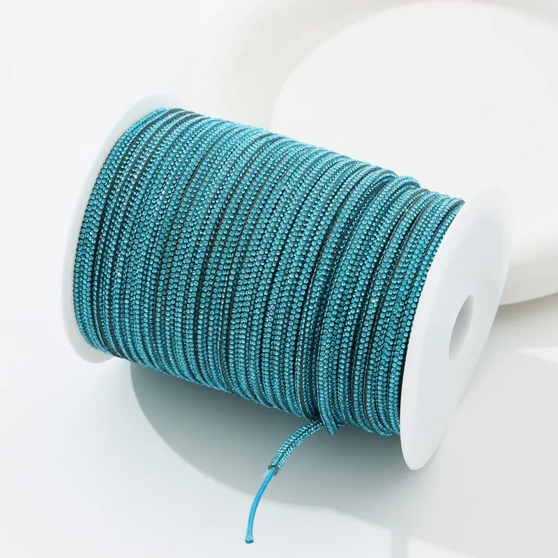 50 yards 4mm Kristal Strass Koord Trim Glas Diamant Touw DIY Naaien Voor Kleding Schoenen Tassen Trouwjurk kostuum Decoratie
