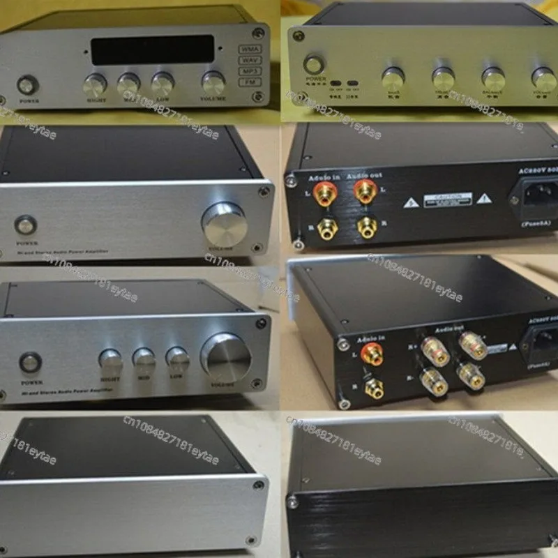 X2006 Mini All-aluminum Power Amplifier Chassis, Tone Box DAC/front Chassis 203 * 60 * 170MM