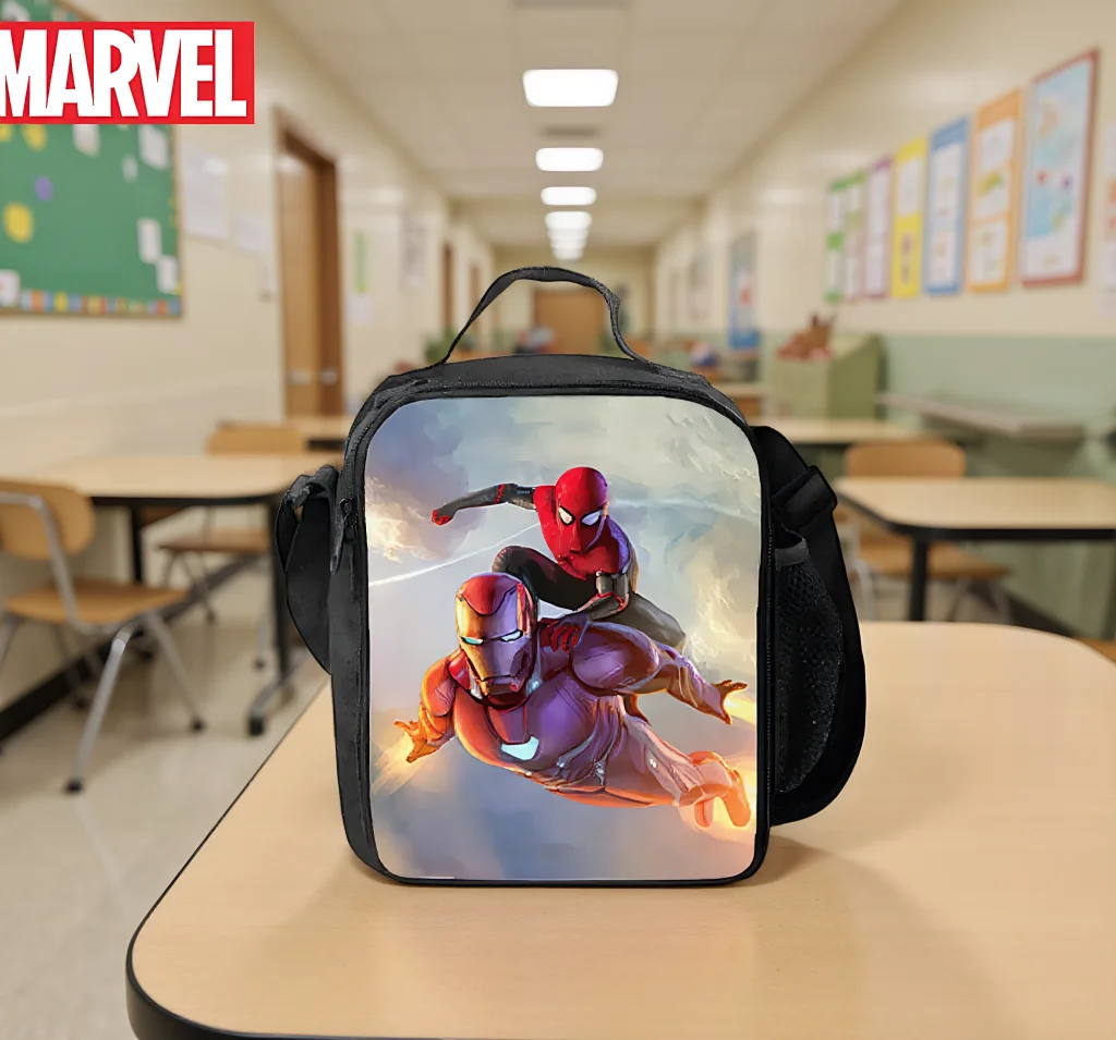 

HOT Spider-Man Kid Fashion Lunch Bag-Waterproof Insulated Lunch Box-Reusable Lunch Tote for Picnic