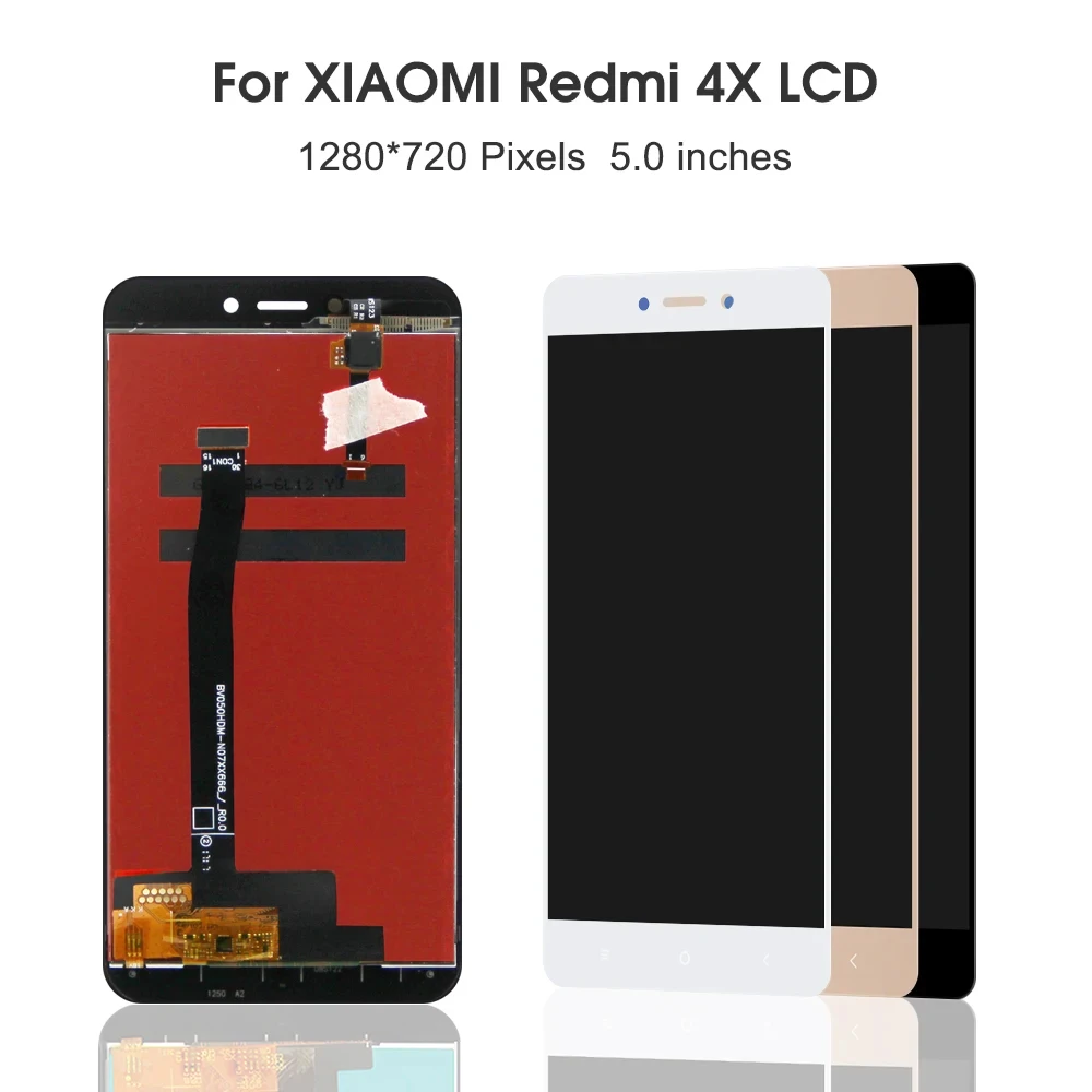 For Xiaomi Redmi 4X 5.0\'\'For Redmi 4 2016060 2016090 MAG138 LCD Display Touch Screen Digitizer Assembly Replacement