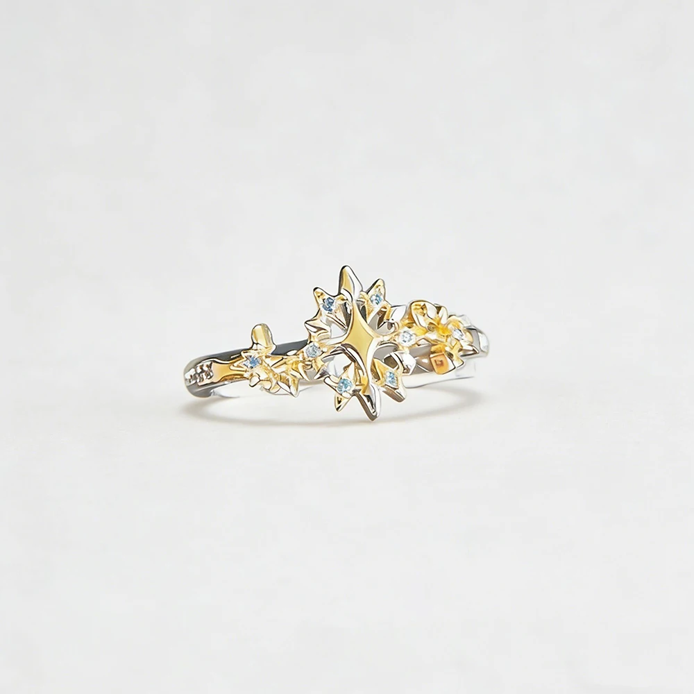 Game Honkai: Star Rail ​Khaslana Phainon​ Cosplay Ring Zircon Metal Finger Ring Adjustable Rings Adult Jewelry Party Accessory