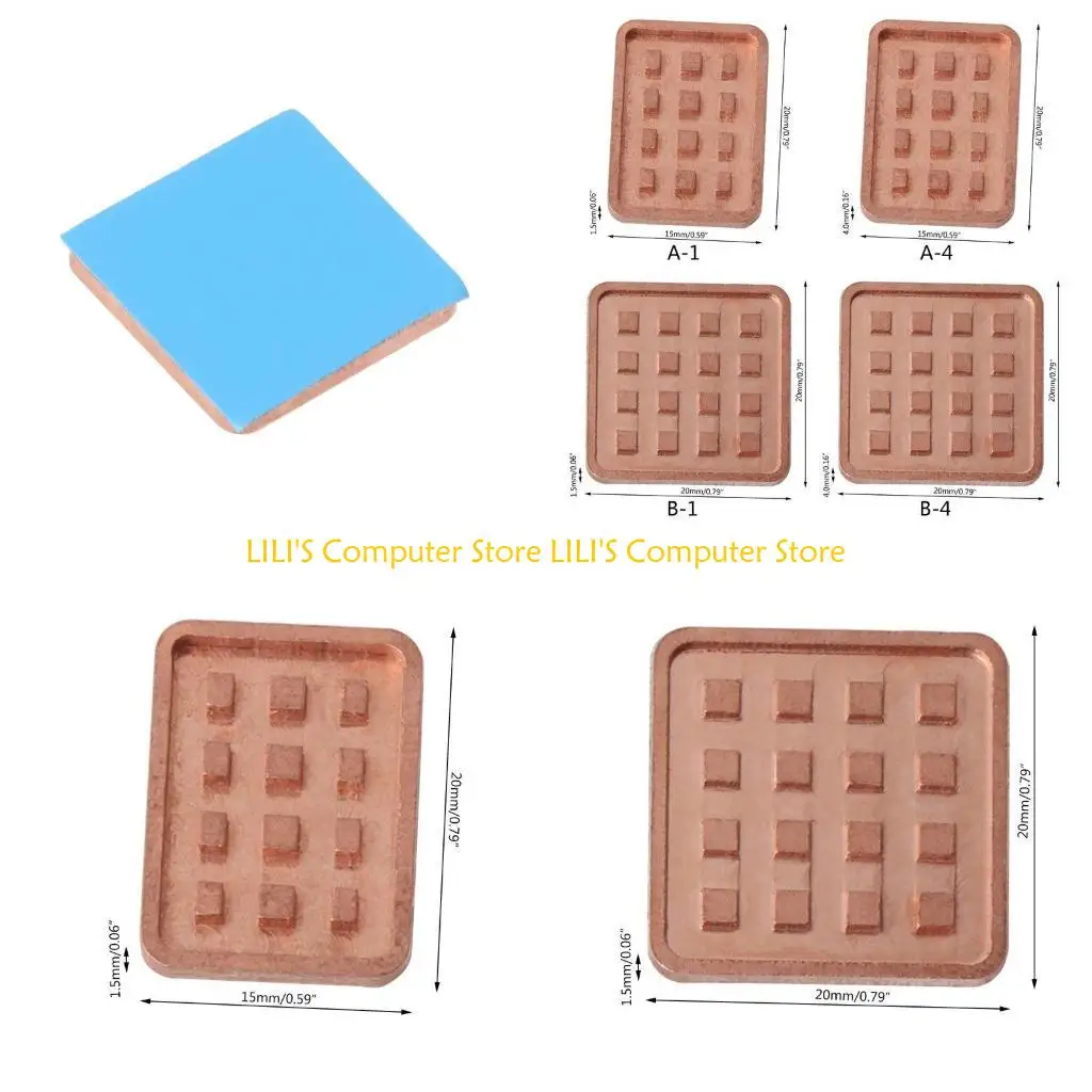 

A52B Copper Heatsink PC Memory Cooler with High Performance Thermal Adhesive