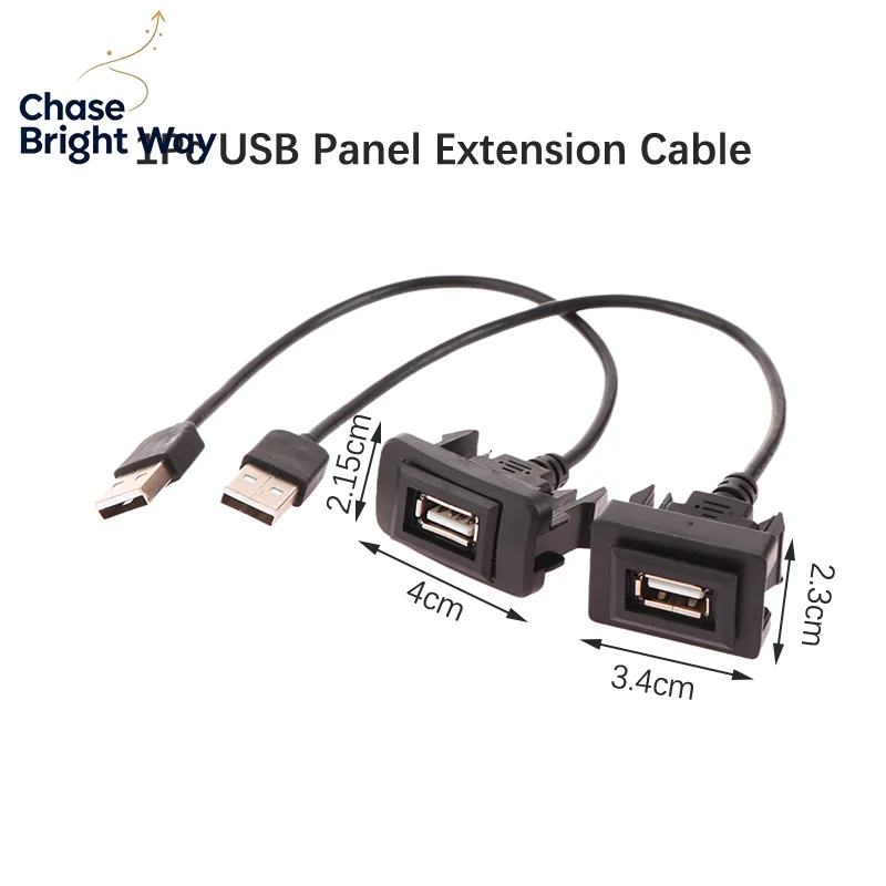 Car Dashboard USB Extension Socket Flush Mount Panel Adapter For  Series Vehicle Interior Part