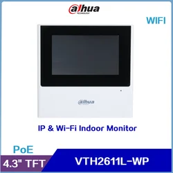 Dahua-VTH2611L-WP IP y Wi-Fi, pantalla táctil capacitiva TFT de 4,3 pulgadas, Monitor interior