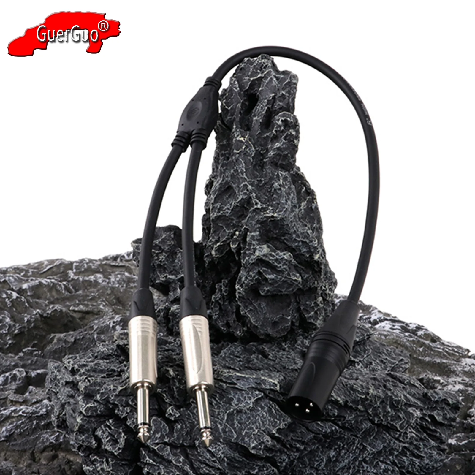 

Dual 6.35mm 1/4 Inch to XLR MIC Cord Audio Extension Y Splitter Cable,3Pin XLR Male to Dual 1/4''TS Male Converter Adapter Line