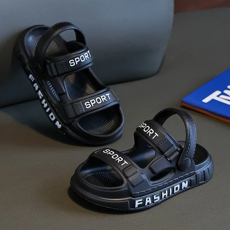 

Детские пляжные спортивные сандалии 2026: летние водонепроницаемые шлепанцы для мальчиков с мягкой подошвой из ЭВА, нескользящие уличные сандалии для активных детей